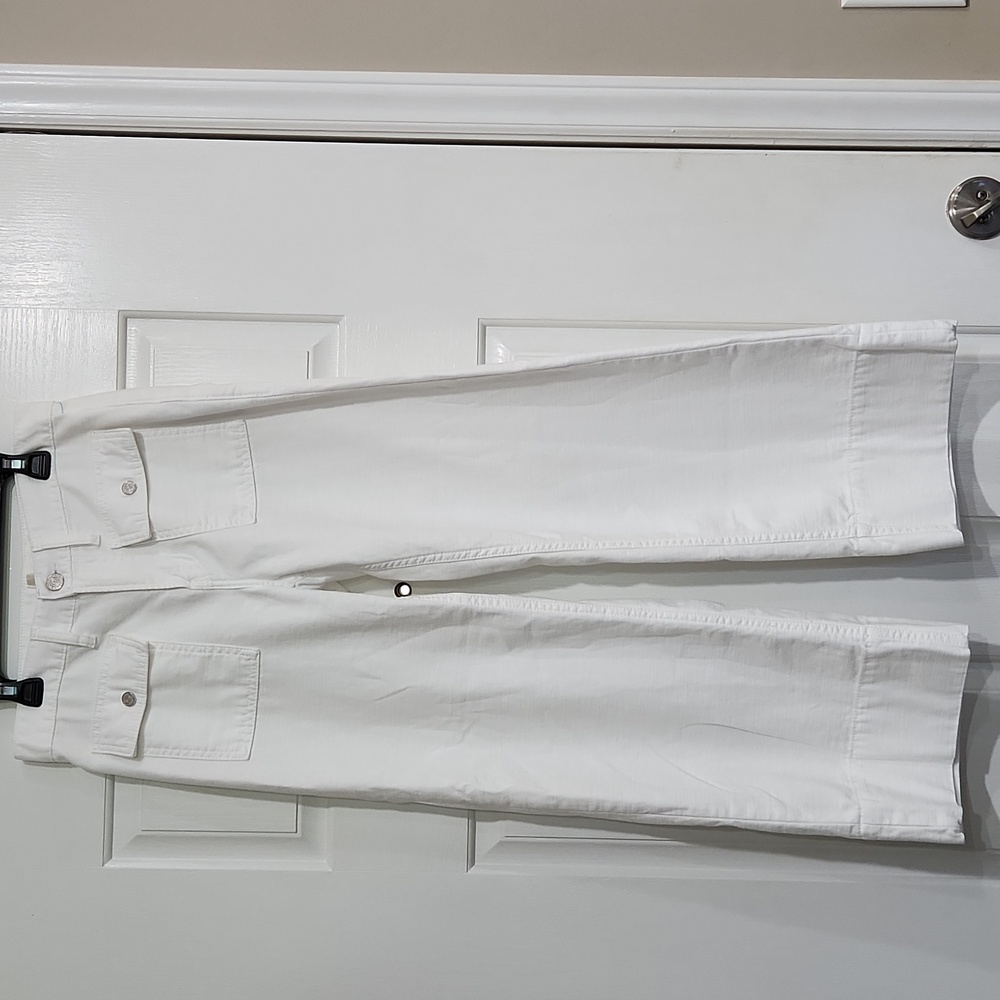 FRAME the 70s patch pocket crop in white Size 24 - Picture 4 of 9